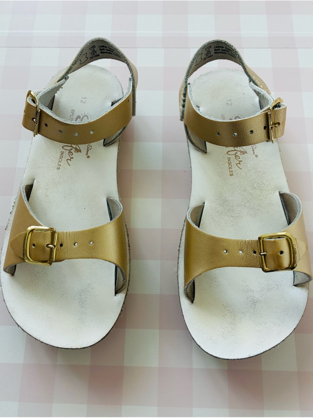 Salt Water Sandals by Hoy Kids Metallic Gold Double-Buckle Sandals